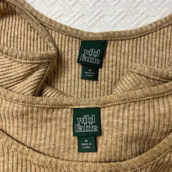 Wild Fable Women’s Medium 2 Piece Dress Set Cropped Long Sleeve Top With Dress - Picture 10 of 11